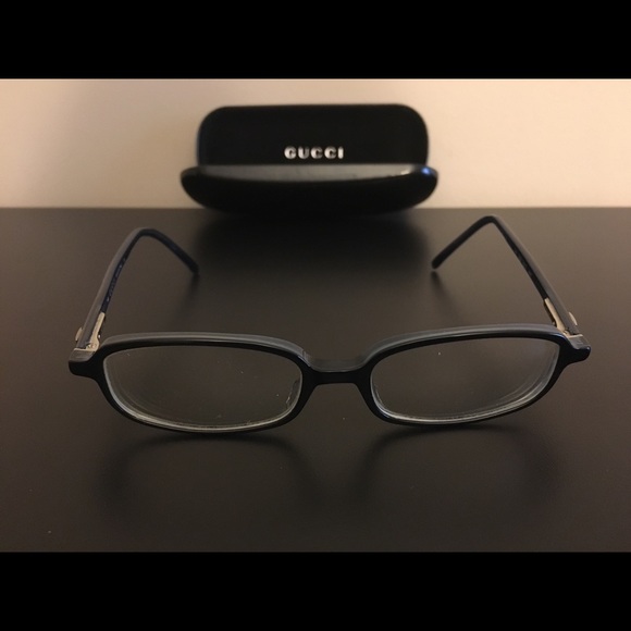 Authentic GUCCI black prescription glasses w/case! - Picture 2 of 8
